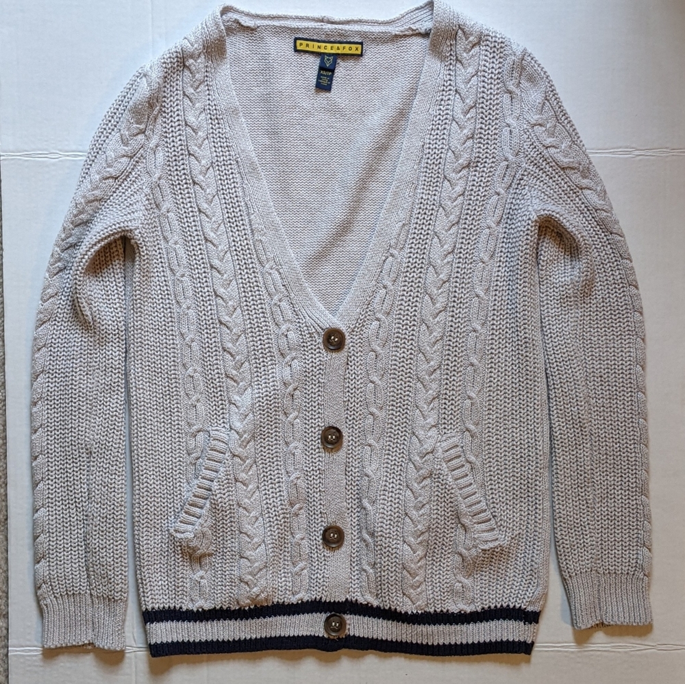 Aeropostale Beige Cable Cardigan Prince and Fox